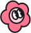 left pink flower
